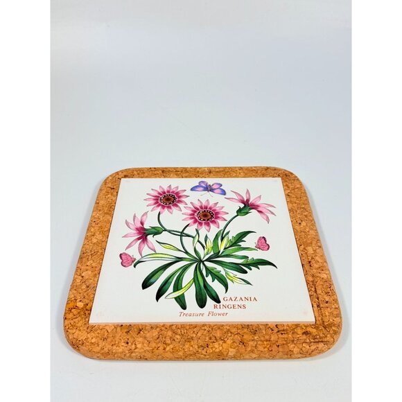 Cork Base Trivet Portmeirion Botanic Garden Gazania Ringens Treasure Flower - Picture 8 of 9